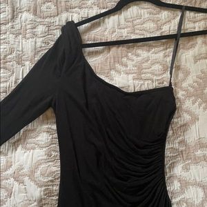 One shoulder Kardashians x Bebe dress